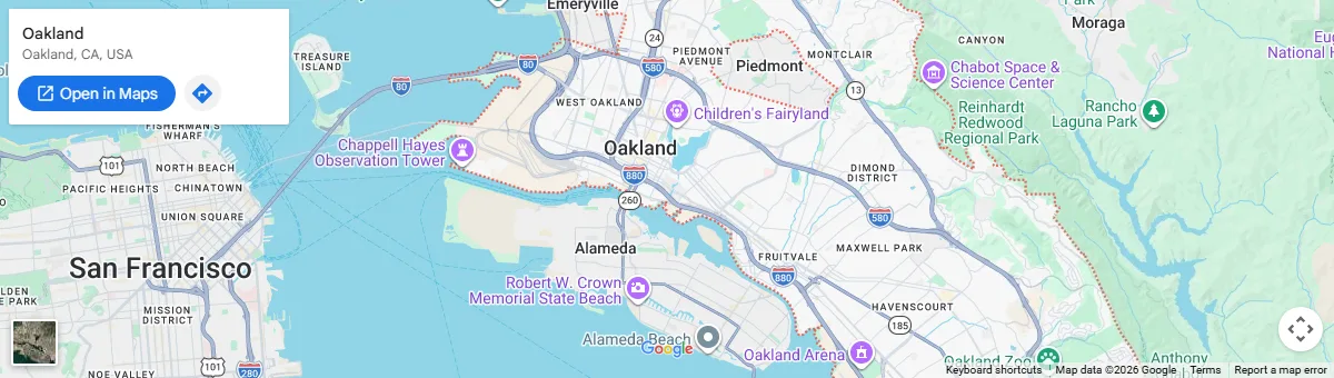 Map of Oakland, CA