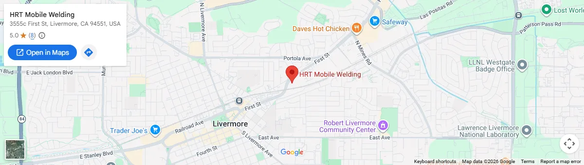 Map of HRT Mobile Welding, 3555c First St, Livermore, CA 94551