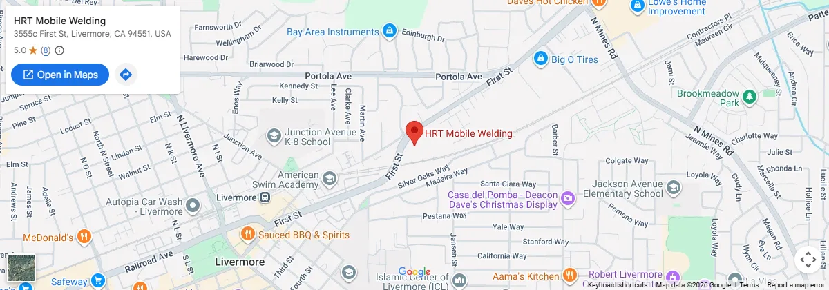 Map of HRT Mobile Welding, 3555c First St, Livermore, CA 94551